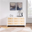 Meridian Furniture Siena White Ash Wood and Natural Cane Dresser