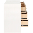 Meridian Furniture Siena White Ash Wood and Natural Cane Dresser