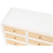 Meridian Furniture Siena White Ash Wood and Natural Cane Dresser
