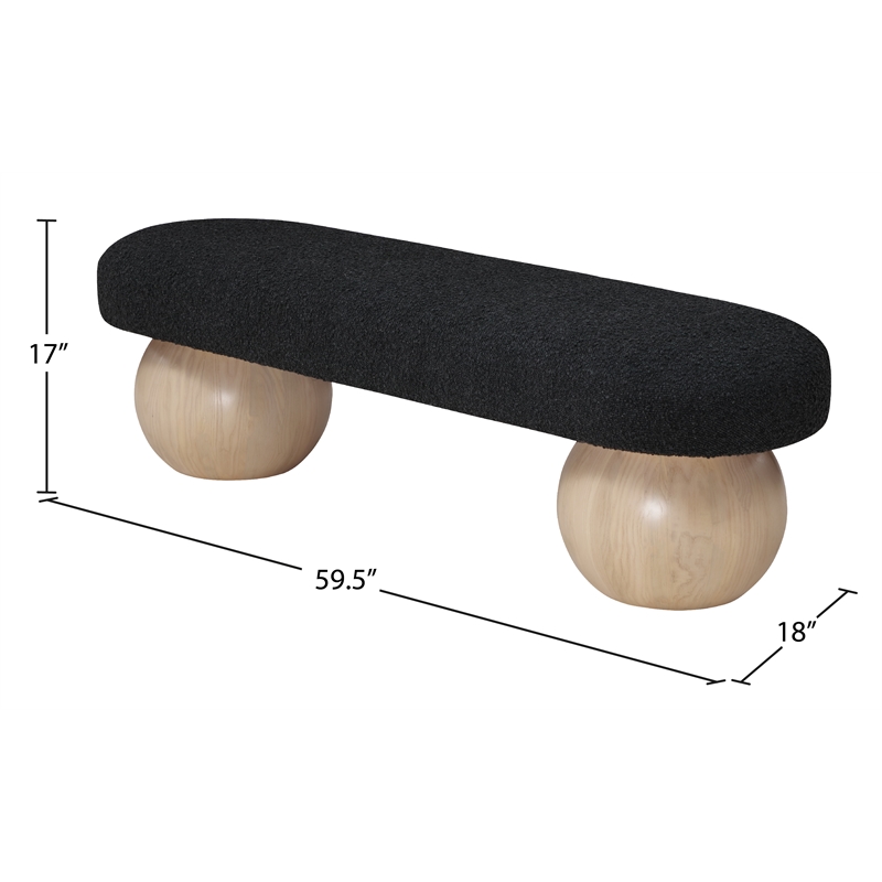 Meridian Furniture Bowies Black Bench