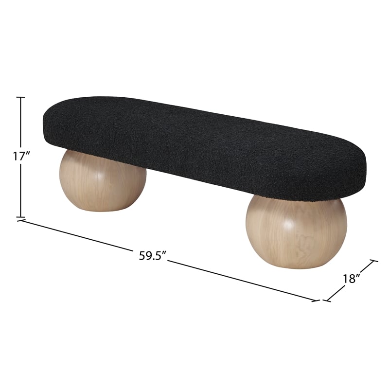 Meridian Furniture Bowies Black Bench