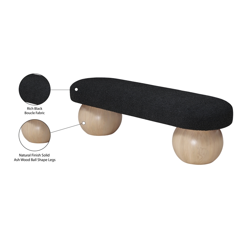 Meridian Furniture Bowies Black Bench