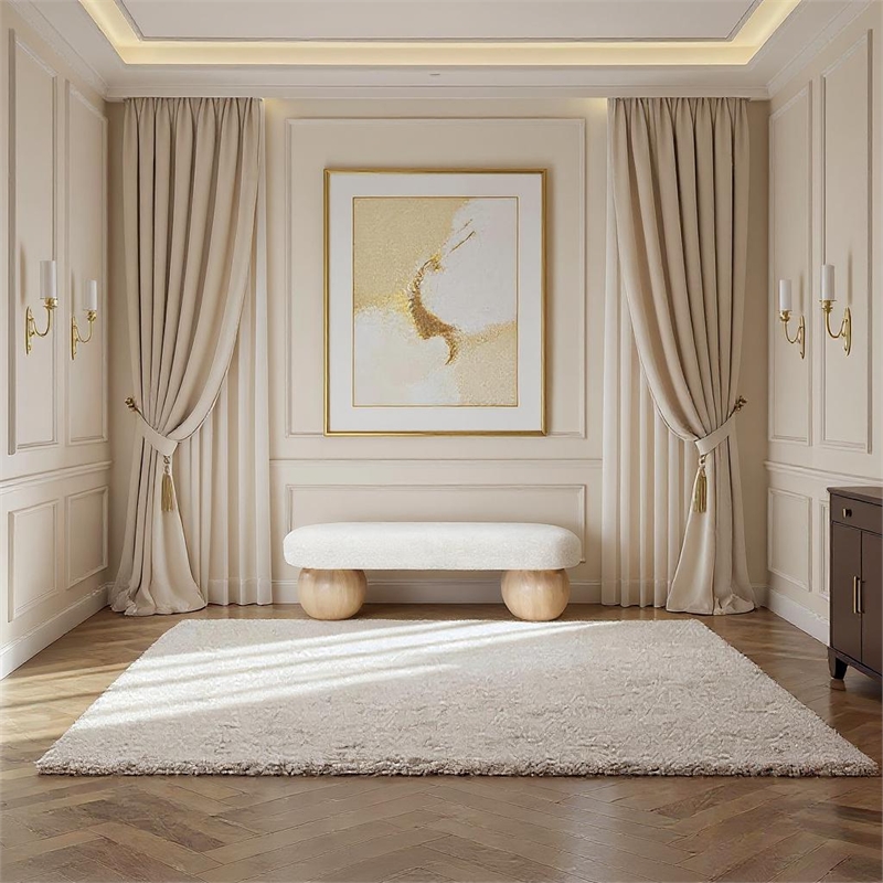 Meridian Furniture Bowies Cream Bench