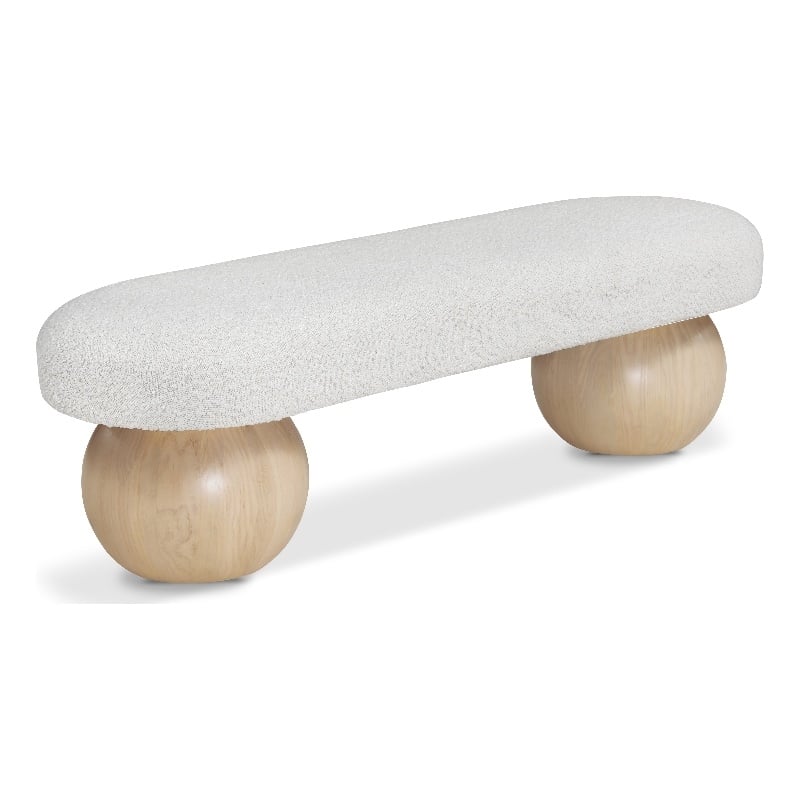 Meridian Furniture Bowies Cream Bench