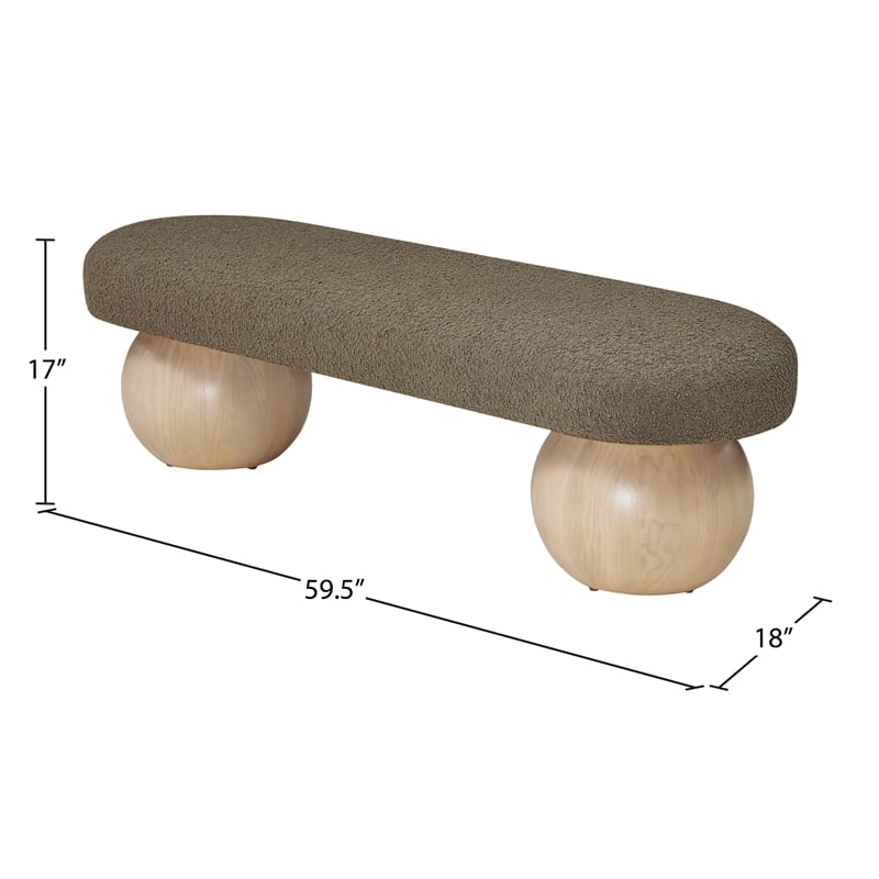 Meridian Furniture Bowies Olive Bench