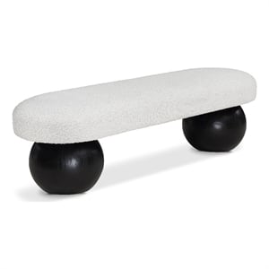 Meridian Furniture Bowies Cream Bench