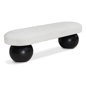 meridian furniture bowies cream bench