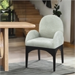 Meridian Furniture Waldorf Mint Chenille Fabric Dining Arm Chair