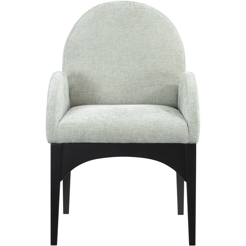Meridian Furniture Waldorf Mint Chenille Fabric Dining Arm Chair