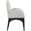 Meridian Furniture Waldorf Mint Chenille Fabric Dining Arm Chair