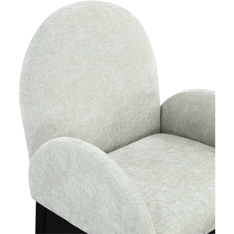 Meridian Furniture Waldorf Mint Chenille Fabric Dining Arm Chair