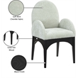 Meridian Furniture Waldorf Mint Chenille Fabric Dining Arm Chair