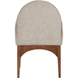 Meridian Furniture Waldorf Beige Chenille Fabric Dining Arm Chair