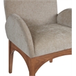 Meridian Furniture Waldorf Beige Chenille Fabric Dining Arm Chair