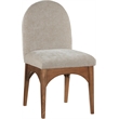 Meridian Furniture Waldorf Beige Chenille Fabric Dining Side Chair