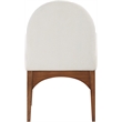 Meridian Furniture Waldorf Cream Chenille Fabric Dining Arm Chair