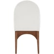 Meridian Furniture Waldorf Cream Chenille Fabric Dining Side Chair