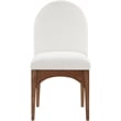 Meridian Furniture Waldorf Cream Chenille Fabric Dining Side Chair