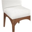Meridian Furniture Waldorf Cream Chenille Fabric Dining Side Chair
