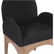 Meridian Furniture Waldorf Black Boucle Fabric Dining Arm Chair