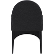Meridian Furniture Waldorf Black Boucle Fabric Dining Arm Chair