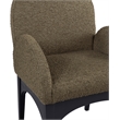 Meridian Furniture Waldorf Olive Boucle Fabric Dining Arm Chair