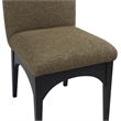 Meridian Furniture Waldorf Olive Boucle Fabric Dining Side Chair
