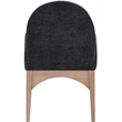 Meridian Furniture Waldorf Black Chenille Fabric Dining Arm Chair