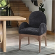 Meridian Furniture Waldorf Black Chenille Fabric Dining Arm Chair