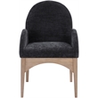 Meridian Furniture Waldorf Black Chenille Fabric Dining Arm Chair