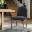 Meridian Furniture Waldorf Black Chenille Fabric Dining Side Chair