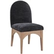 Meridian Furniture Waldorf Black Chenille Fabric Dining Side Chair