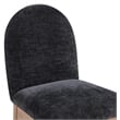Meridian Furniture Waldorf Black Chenille Fabric Dining Side Chair