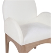 Meridian Furniture Waldorf Cream Chenille Fabric Dining Arm Chair