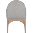 Meridian Furniture Waldorf Grey Chenille Fabric Dining Arm Chair