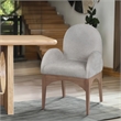 Meridian Furniture Waldorf Grey Chenille Fabric Dining Arm Chair