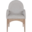 Meridian Furniture Waldorf Grey Chenille Fabric Dining Arm Chair