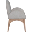 Meridian Furniture Waldorf Grey Chenille Fabric Dining Arm Chair