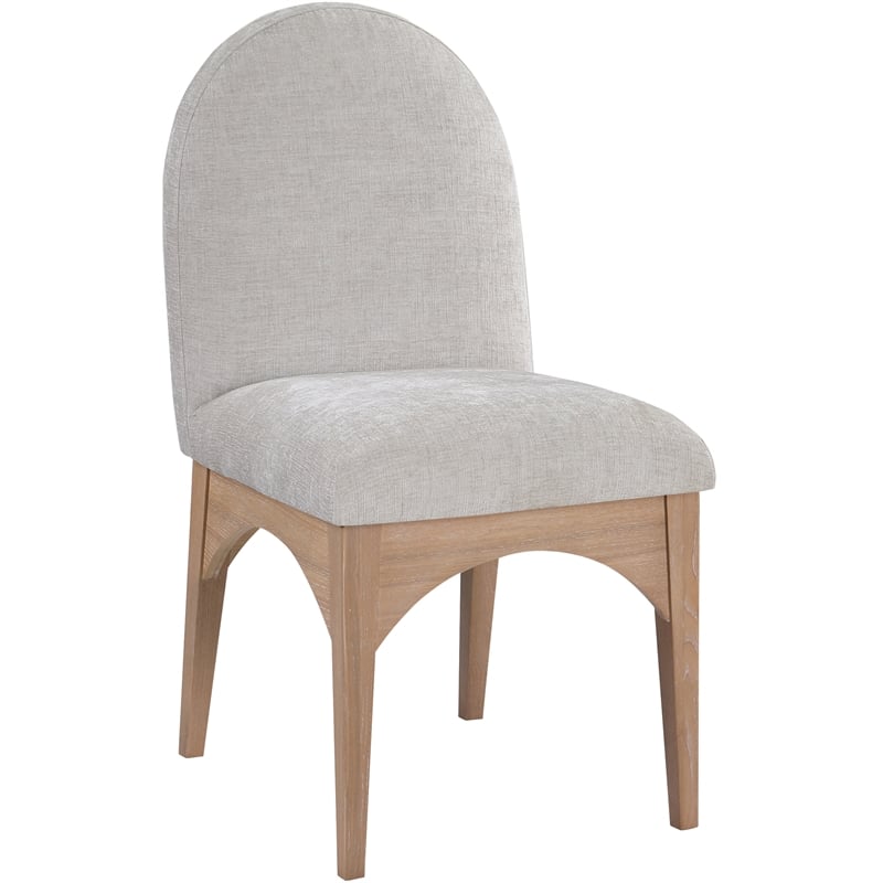 Meridian Furniture Waldorf Grey Chenille Fabric Dining Side Chair