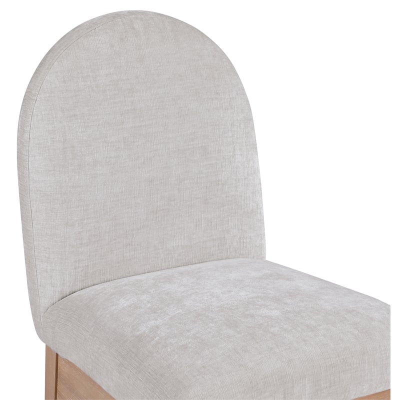 Meridian Furniture Waldorf Grey Chenille Fabric Dining Side Chair