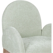 Meridian Furniture Waldorf Mint Chenille Fabric Dining Arm Chair