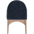 Meridian Furniture Waldorf Navy Chenille Fabric Dining Arm Chair