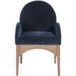 Meridian Furniture Waldorf Navy Chenille Fabric Dining Arm Chair