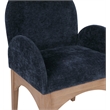 Meridian Furniture Waldorf Navy Chenille Fabric Dining Arm Chair