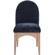 Meridian Furniture Waldorf Navy Chenille Fabric Dining Side Chair