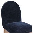 Meridian Furniture Waldorf Navy Chenille Fabric Dining Side Chair