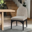 Meridian Furniture Waldorf Beige Chenille Fabric Dining Side Chair