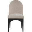 Meridian Furniture Waldorf Beige Chenille Fabric Dining Side Chair