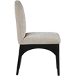 Meridian Furniture Waldorf Beige Chenille Fabric Dining Side Chair