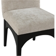 Meridian Furniture Waldorf Beige Chenille Fabric Dining Side Chair